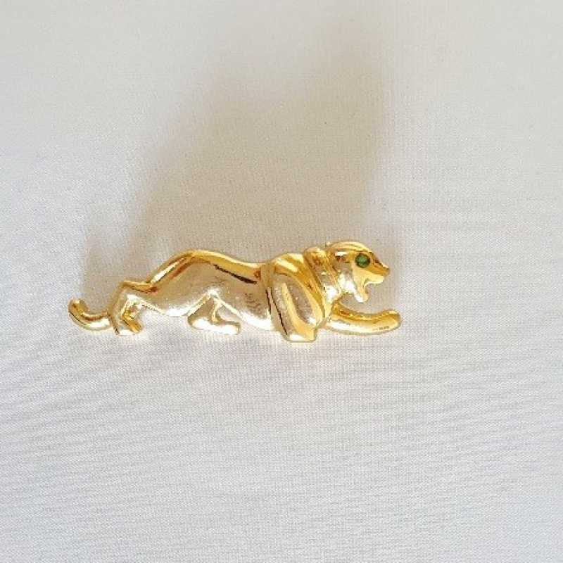 Goudkleurige broche "tijger"